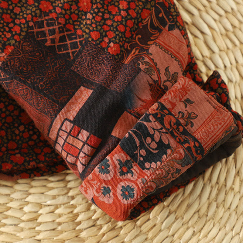 Buddha Stonesレディース エスニックフローラル 長袖 フロッグボタン コットン サーマルジャケット - image 9