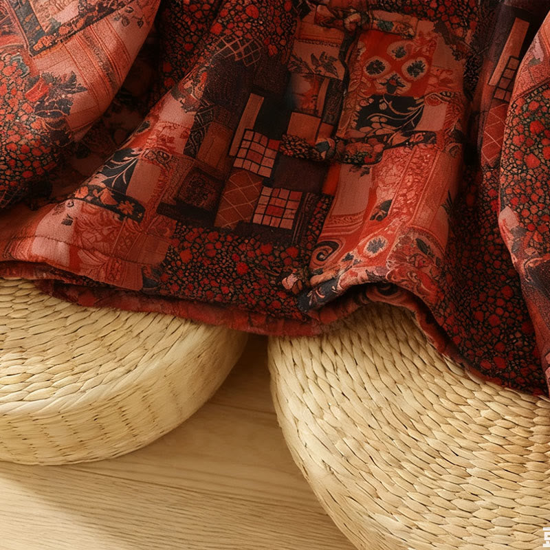 Buddha Stonesレディース エスニックフローラル 長袖 フロッグボタン コットン サーマルジャケット - image 10