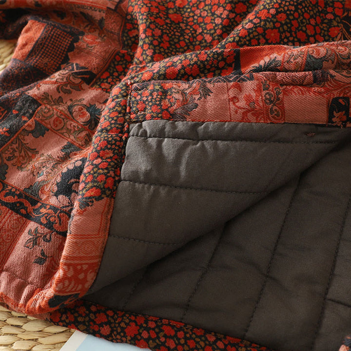 Buddha Stonesレディース エスニックフローラル 長袖 フロッグボタン コットン サーマルジャケット - image 11