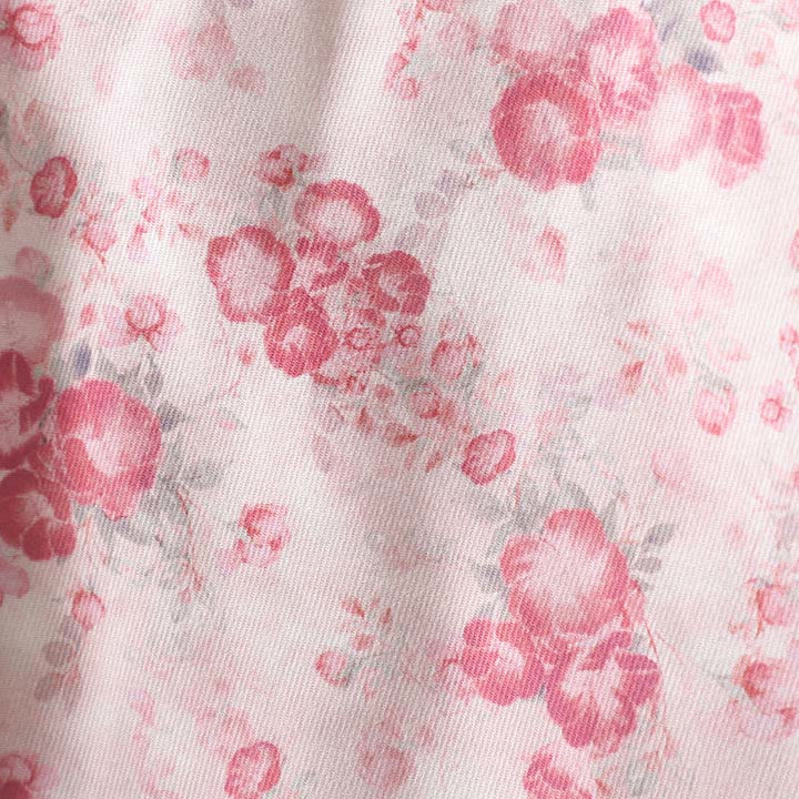 Buddha Stonesレディース 通勤用 ライトピンク プリント 花柄 カエルボタン コットン 長袖 ジャケット - image 6