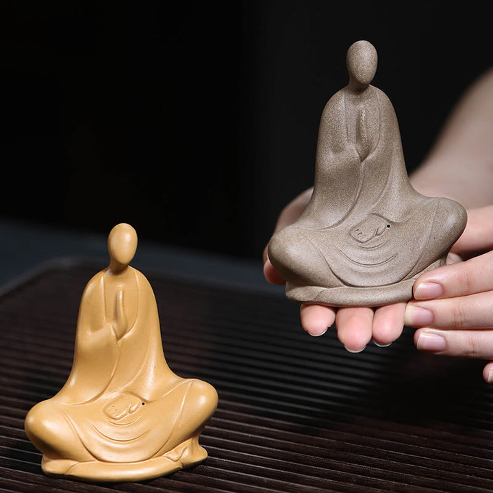 Buddha Stones無形の仏祈り 陶器 禅 室内装飾 5*2.5*5.3cm - image 10