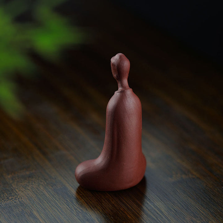 Buddha Stones無形の仏紫粘土 静寂 家庭用 机上装飾 5.7×9.6 cm - image 5