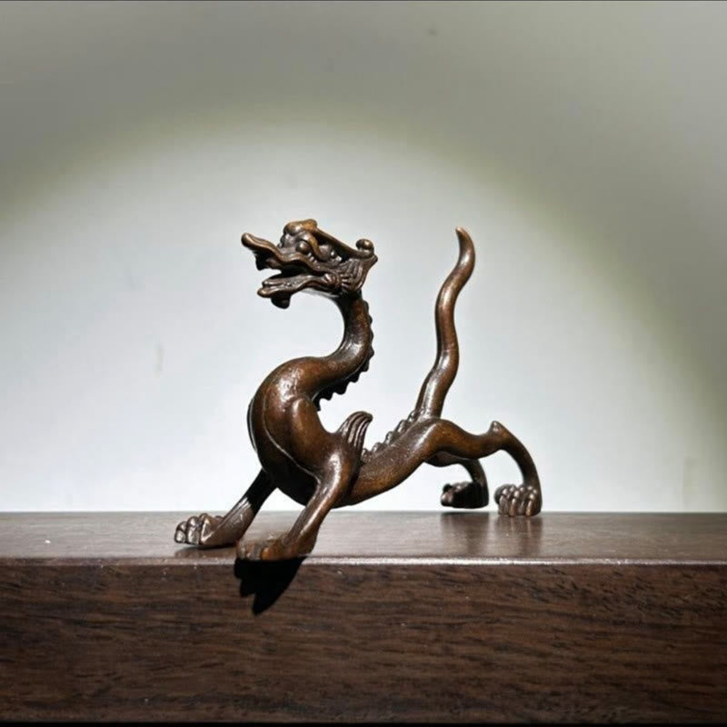 Buddha Stonesミニドラゴン 合金 幸運 守護 ホームデコレーション 7.6*2.5*5.4 cm - image 3