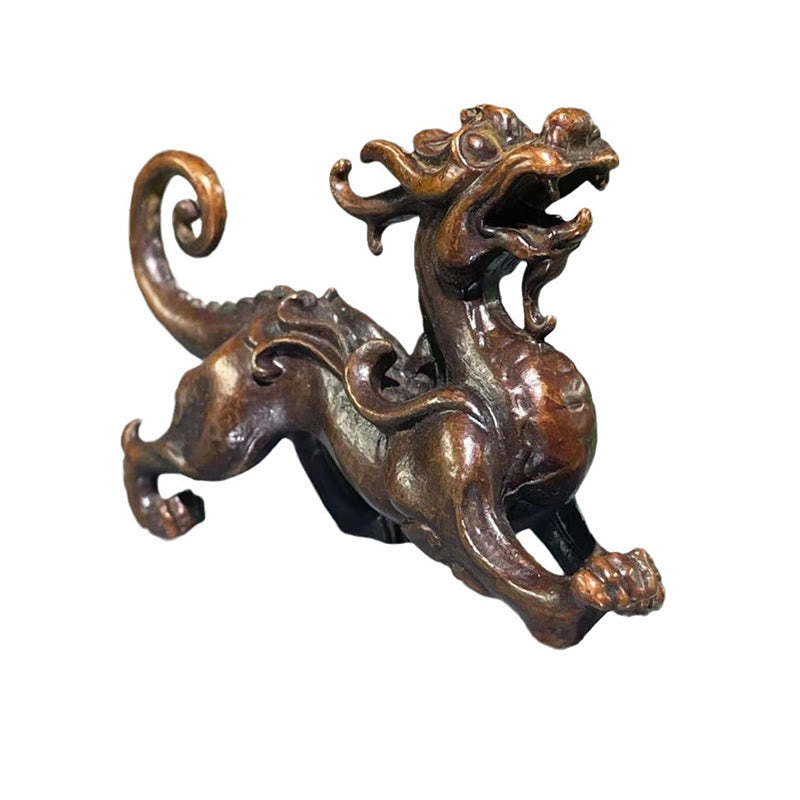 Buddha Stones風水 小型 貔貅 合金 富と幸運 装飾 9.2*2.4*5.2 cm - image 12