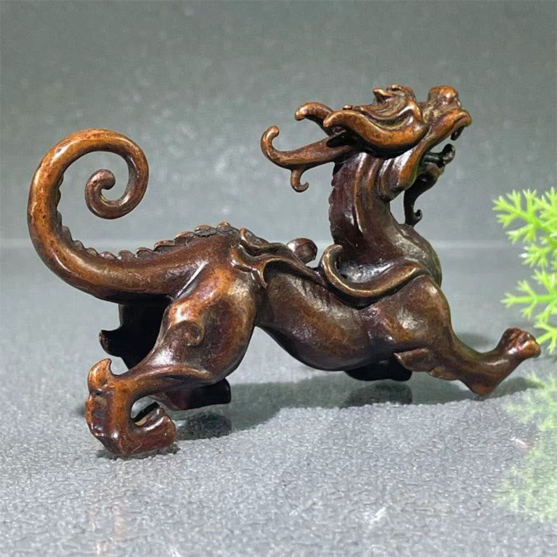 Buddha Stones風水 小型 貔貅 合金 富と幸運 装飾 9.2*2.4*5.2 cm - image 7