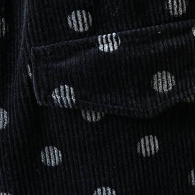 Buddha Stonesレディース 秋冬通勤プリント ドット柄 コーデュロイ ハーレムパンツ ポケット付き - image 15