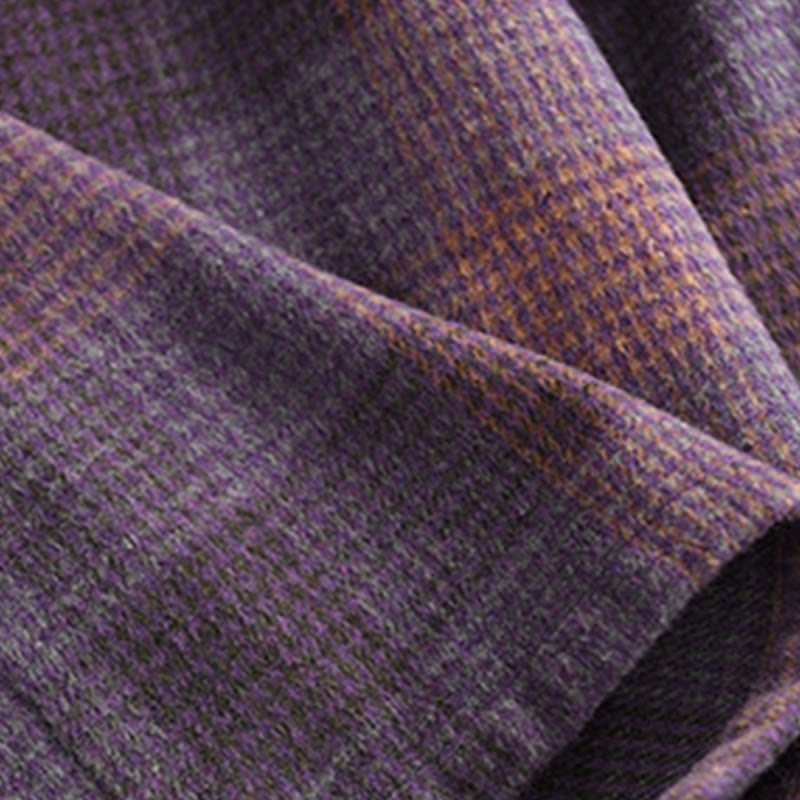 Buddha Stonesレディース 冬用 チェック柄 コットン サーマル 7-8丈 スカート ポケット付き - image 11