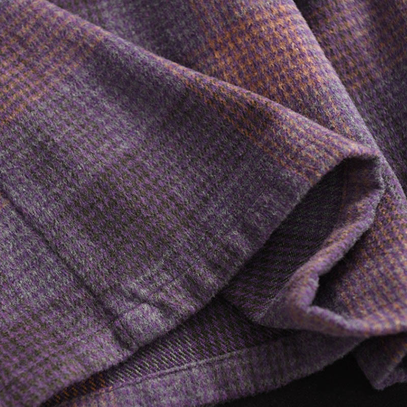 Buddha Stonesレディース 冬用 チェック柄 コットン サーマル 7-8丈 スカート ポケット付き - image 12