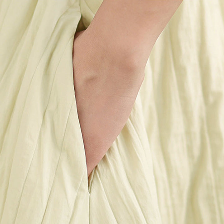 Buddha Stonesプレーンプリーツデザイン 伸縮性ウエスト レディース サーマルスカート ポケット付き - image 16