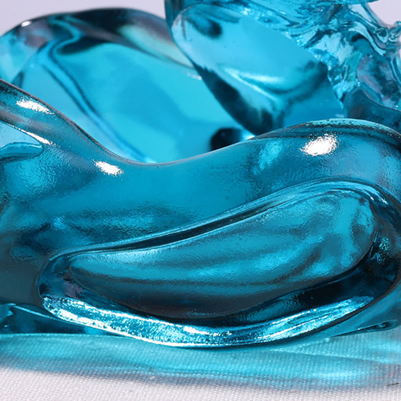 Buddha Stones手作り ブルードラゴン リュウリ クリスタルアートピース成就ホームオフィス デコレーション - image 6