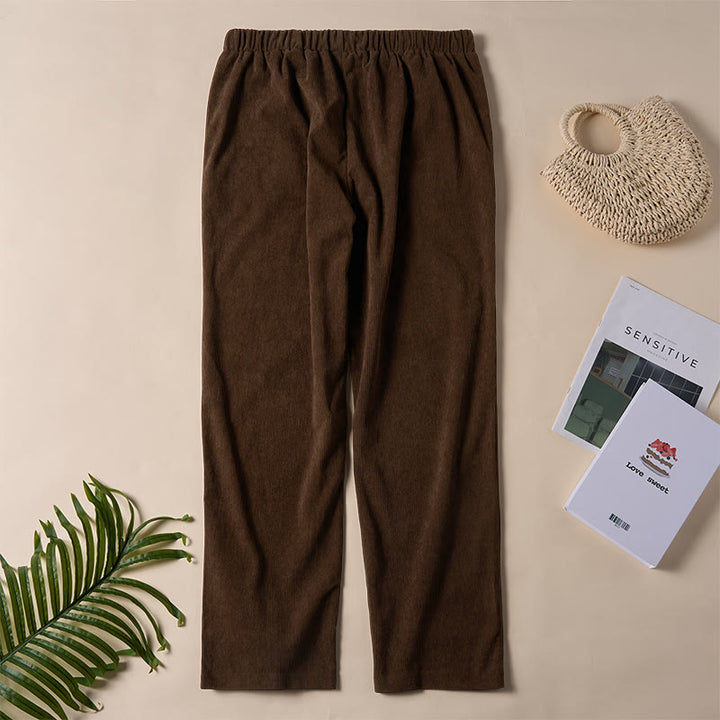 Buddha Stonesレディース 通勤用 ピュアカラー コーデュロイパンツ ポケット付き - image 4