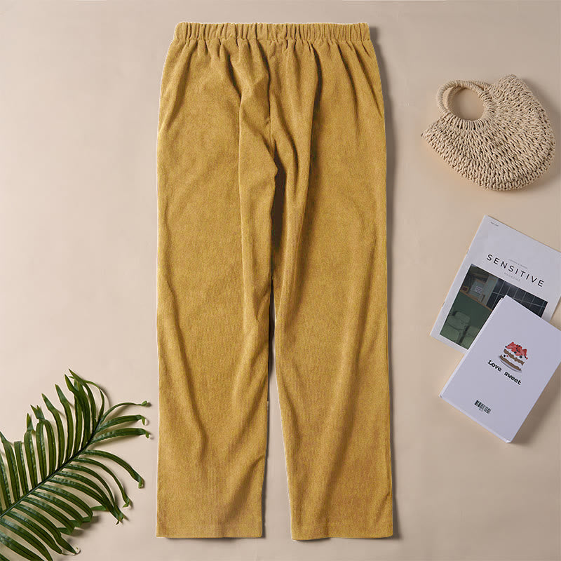 Buddha Stonesレディース 通勤用 ピュアカラー コーデュロイパンツ ポケット付き - image 25