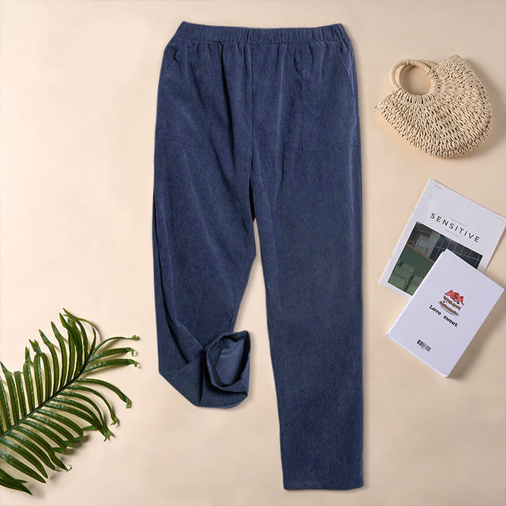 Buddha Stonesレディース 通勤用 ピュアカラー コーデュロイパンツ ポケット付き - image 29