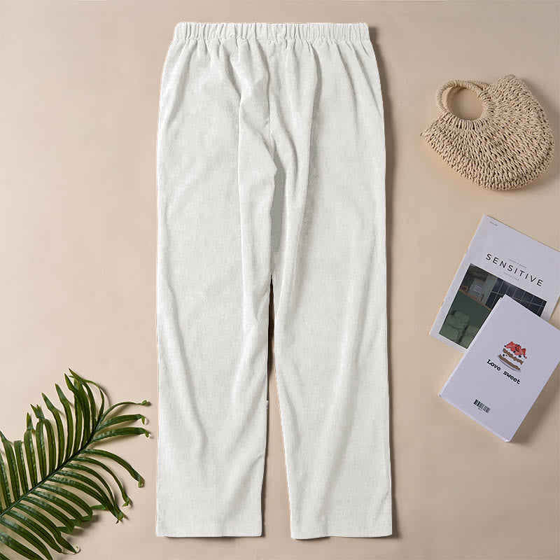 Buddha Stonesレディース 通勤用 ピュアカラー コーデュロイパンツ ポケット付き - image 11