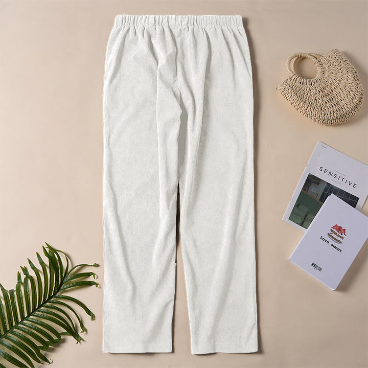 Buddha Stonesレディース 通勤用 ピュアカラー コーデュロイパンツ ポケット付き - image 11