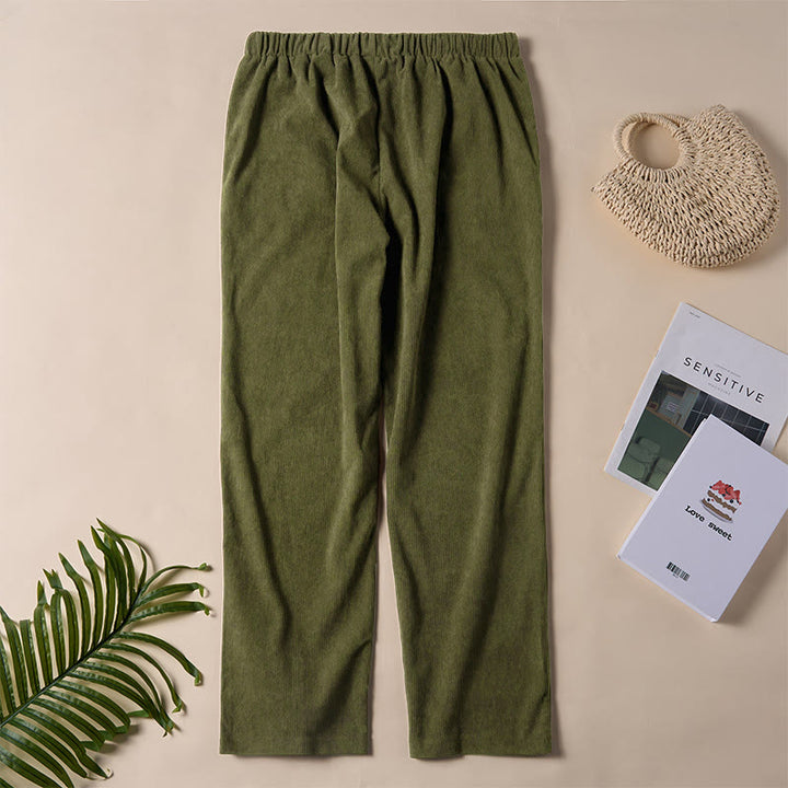 Buddha Stonesレディース 通勤用 ピュアカラー コーデュロイパンツ ポケット付き - image 31