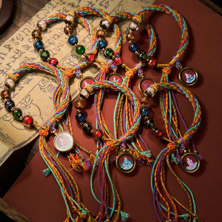 Buddha Stonesタンカ十二支誕生仏辰砂良縁祈願紐ブレスレット - image 25