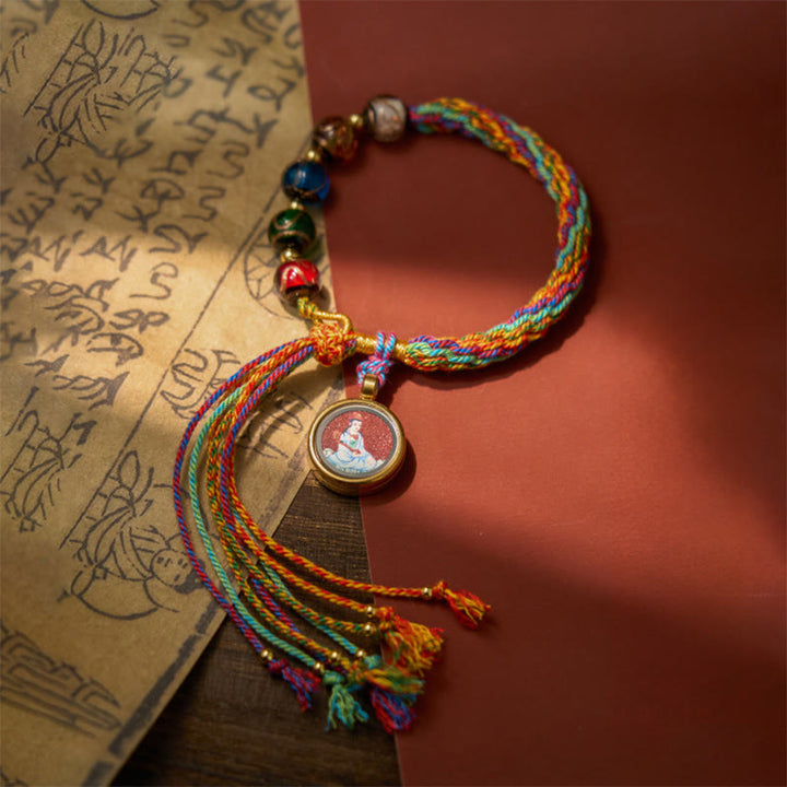 Buddha Stonesタンカ十二支誕生仏辰砂良縁祈願紐ブレスレット - image 3