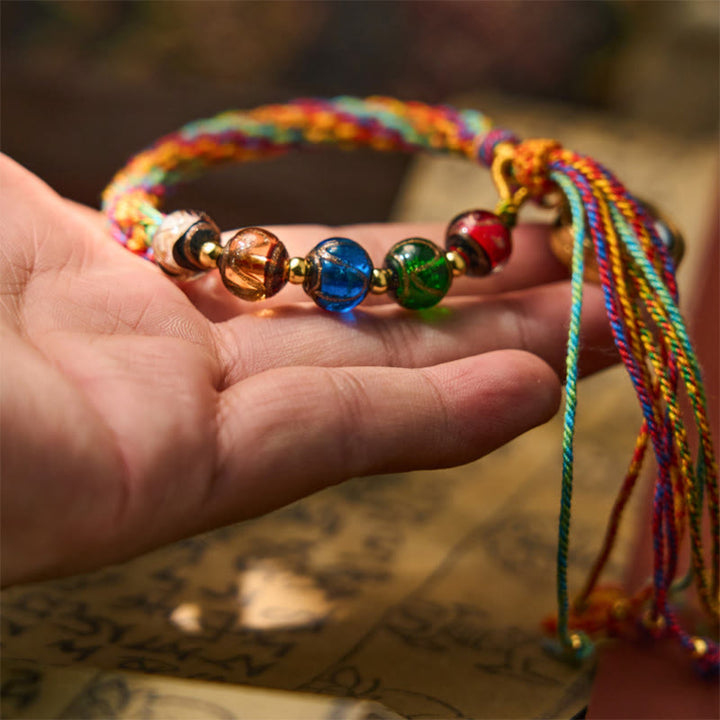 Buddha Stonesタンカ十二支誕生仏辰砂良縁祈願紐ブレスレット - image 4