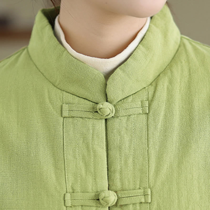 Buddha Stonesレディース 無地 コットンパッド ボタンデザイン 長袖 サーマルジャケット ポケット付き - image 21