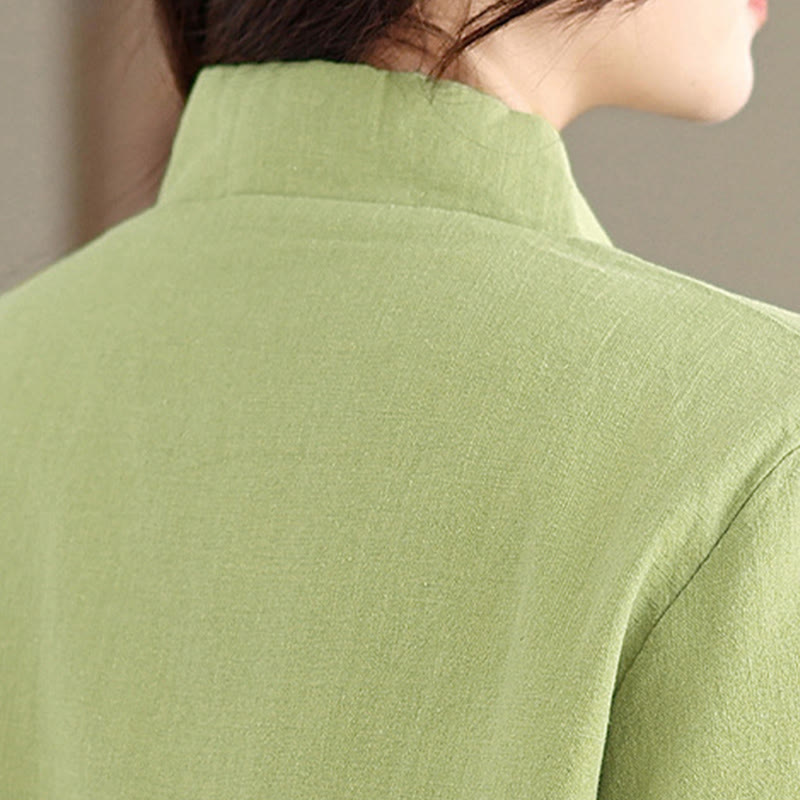 Buddha Stonesレディース 無地 コットンパッド ボタンデザイン 長袖 サーマルジャケット ポケット付き - image 22