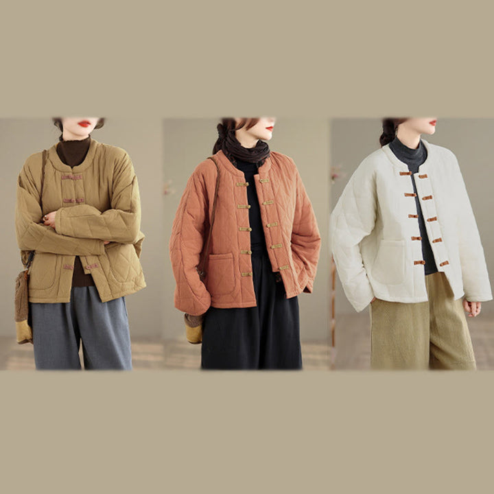 Buddha Stonesレディース 無地 コットンパッド 太極拳 禅 長袖 ジャケット ポケット付き - image 25