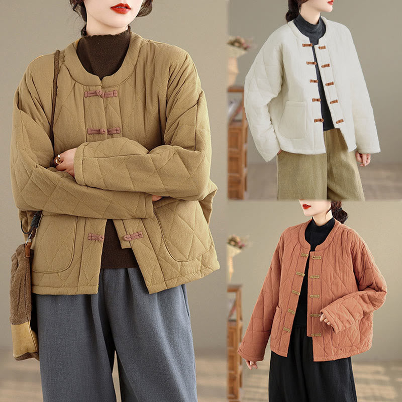 Buddha Stonesレディース 無地 コットンパッド 太極拳 禅 長袖 ジャケット ポケット付き - image 24