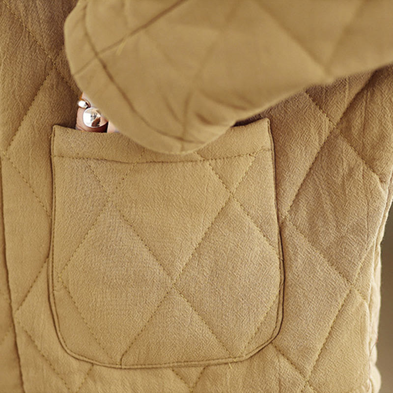 Buddha Stonesレディース 無地 コットンパッド 太極拳 禅 長袖 ジャケット ポケット付き - image 15