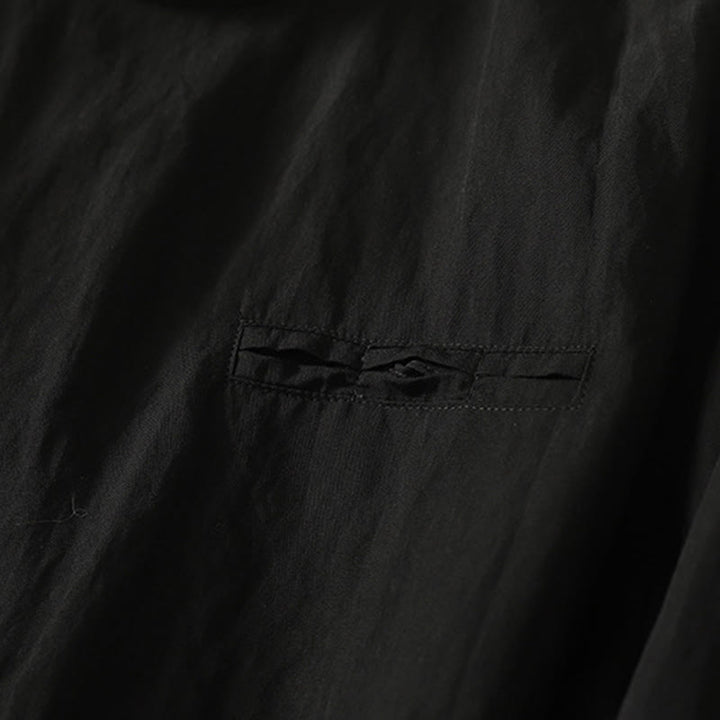 Buddha Stones秋スタンドカラー中国風フロッグボタンシンプルデザイン長袖レディースコットンシャツ - image 13