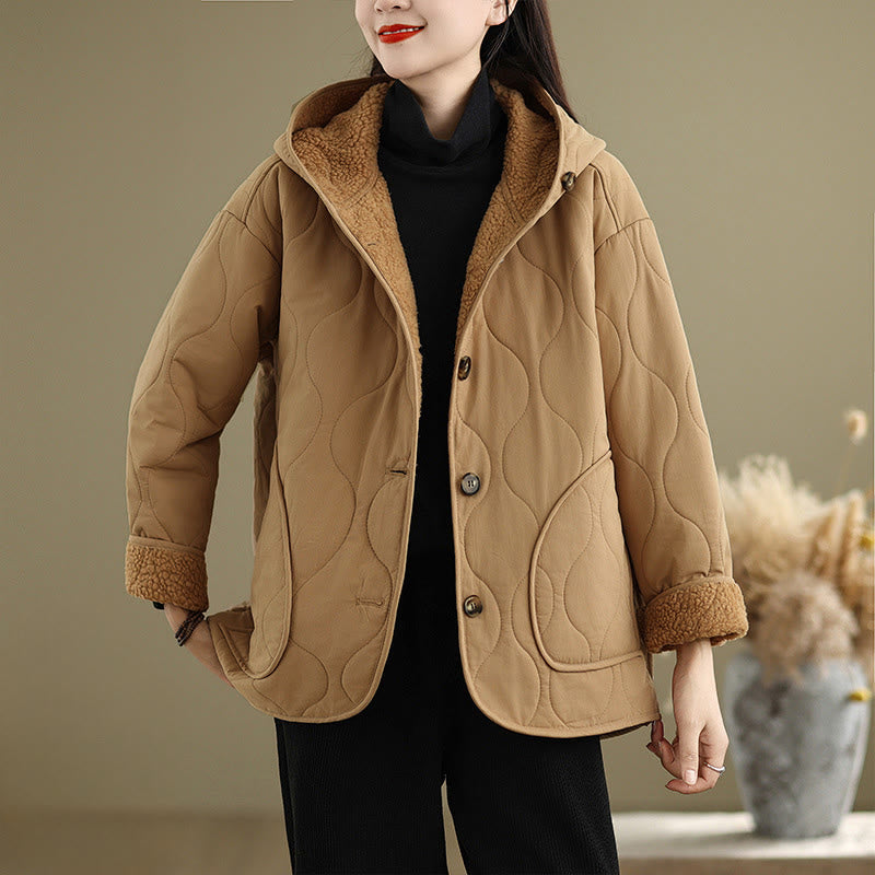 Buddha Stonesレディース 無地 長袖 パーカーデザイン コットン ハーマル フリース裏地 ジャケット ポケット付き - ゴールデンロッド - US14、 UK/AU18、 EU46 (2XL) - image 0