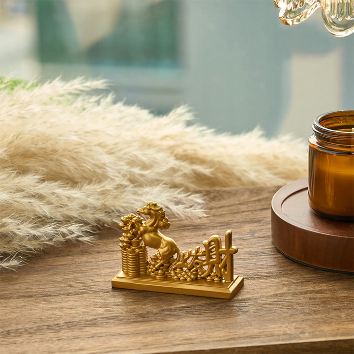 Buddha Stones「今すぐ金持ちになろう」午年用インゴット豊かさホームデコレーション - image 2