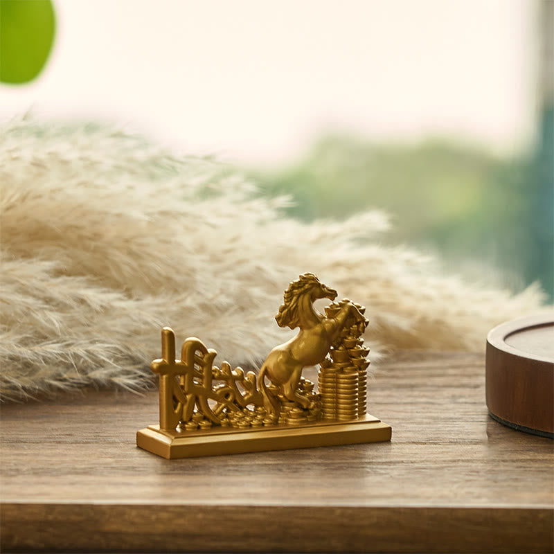 Buddha Stones「今すぐ金持ちになろう」午年用インゴット豊かさホームデコレーション - image 4