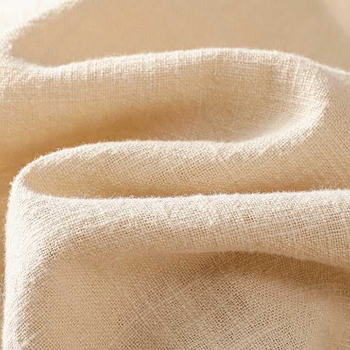 Buddha Stonesカラーコントラストデザイン 中国風フロッグボタン長袖レディースリネンシャツ - image 12