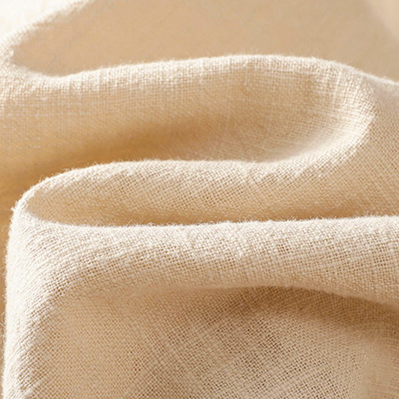 Buddha Stonesカラーコントラストデザイン 中国風フロッグボタン長袖レディースリネンシャツ - image 12