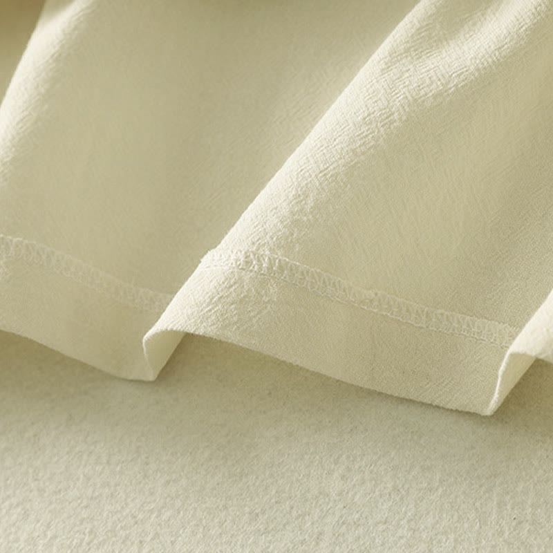 Buddha Stonesアシンメトリーフロントフロッグボタン長袖レディースコットンシャツ - image 15