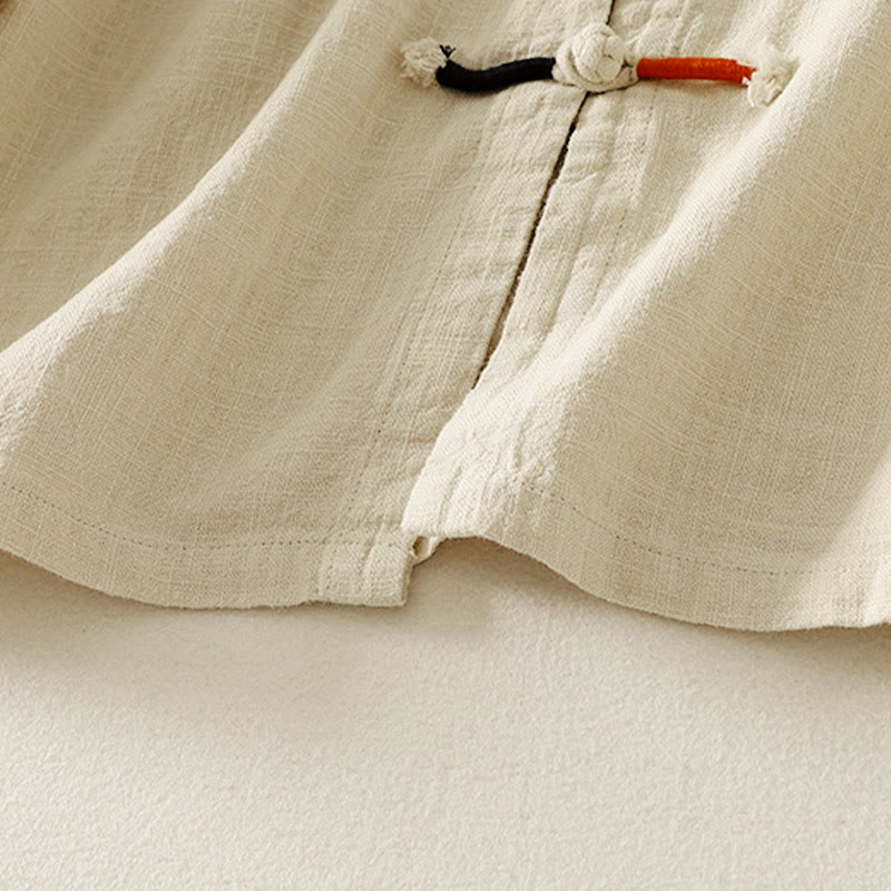 Buddha Stonesプレーンチャイニーズフロッグボタン 長袖 レディース コットンリネン 禅服 シャツ - image 14