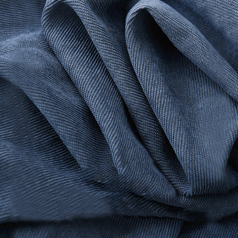 Buddha Stones秋 プレーンボタンデザイン 長袖 コーデュロイ ミディドレス ポケット付き - image 6