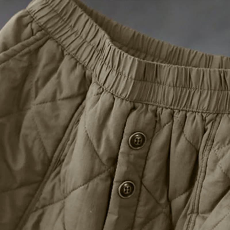 Buddha Stonesレディース 無地 コットン パッド入り サーマル 7-8丈 スカート ポケット付き - image 3