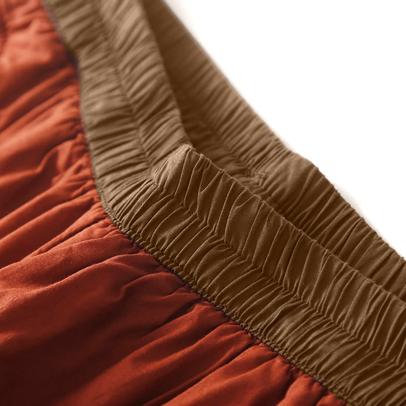 Buddha Stonesレディース 冬 無地 伸縮性ウエストデザイン 厚手 ハーレムパンツ ポケット付き - image 8