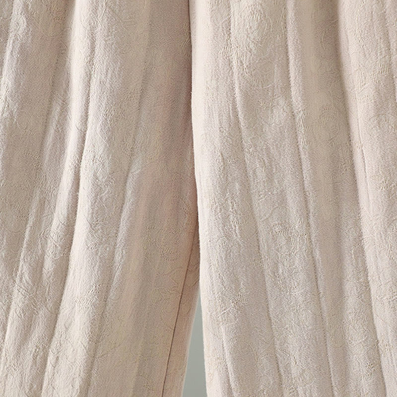 Buddha Stonesジャカード コットンパッド レディース ワイドレッグ サーマル アンクル丈 パンツ ポケット付き - image 16