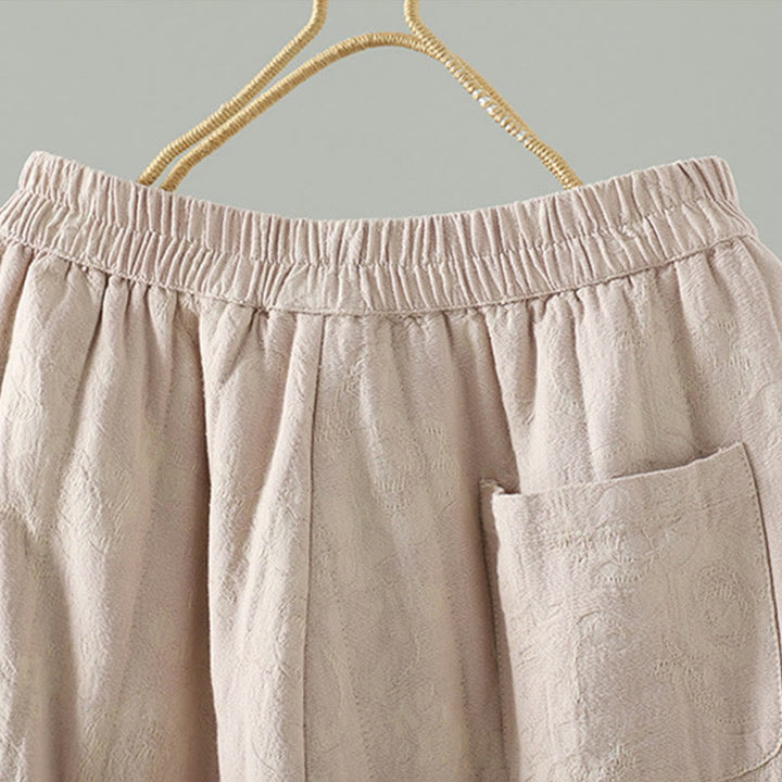 Buddha Stonesジャカード コットンパッド レディース ワイドレッグ サーマル アンクル丈 パンツ ポケット付き - image 13