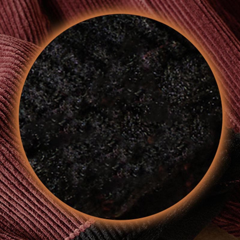 Buddha Stonesカラーコントラスト コーデュロイ コットン レディース サーマル フリース裏地 ハーレムパンツ ポケット付き - image 13