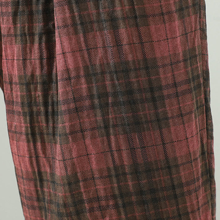 Buddha Stonesマルチカラー チェック柄 コットンパッド レディース ハーレム サーマルパンツ ポケット付き - image 13