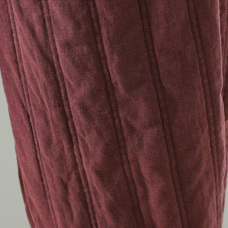 Buddha Stonesデイリー 無地 ドローストリングデザイン レディース ハーレム 伸縮性ウエスト コットンパンツ ポケット付き - image 13