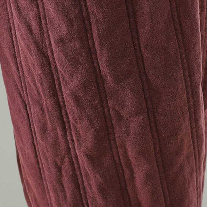 Buddha Stonesデイリー 無地 ドローストリングデザイン レディース ハーレム 伸縮性ウエスト コットンパンツ ポケット付き - image 13