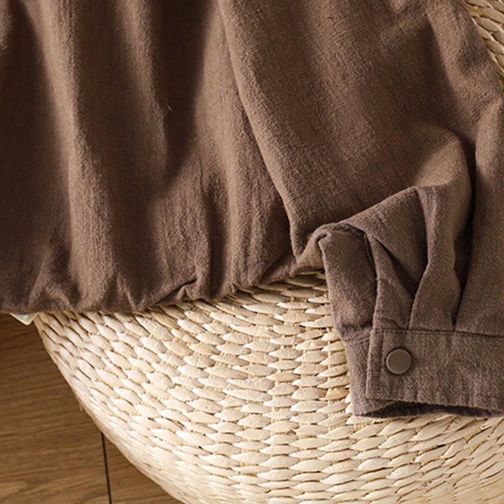 Buddha Stonesレディース コットン ジッパーデザイン ダブルレイヤー ロングスリーブ ジャケット ポケット付き - image 27