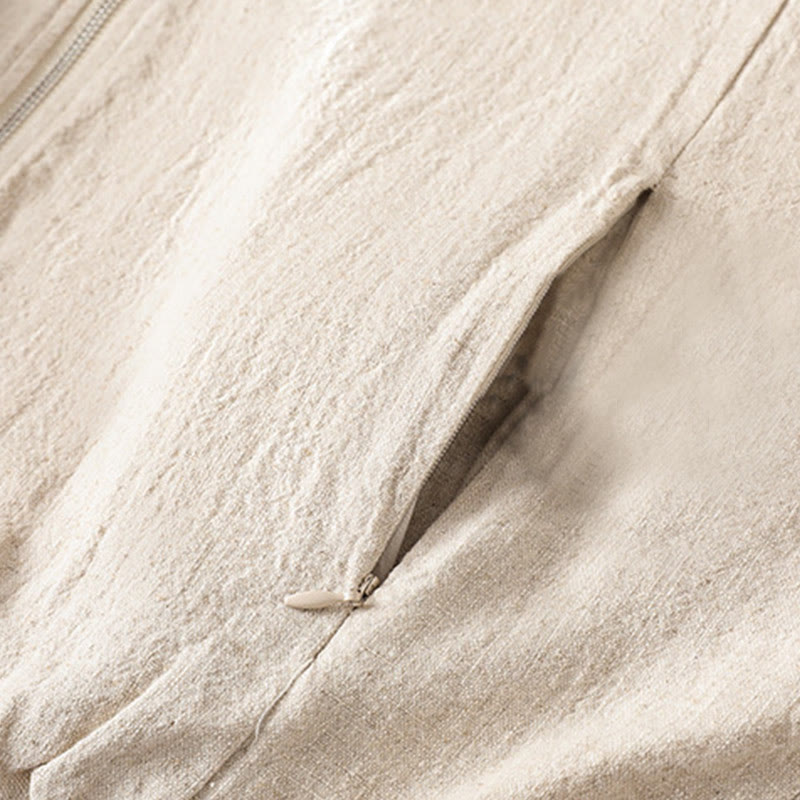 Buddha Stonesレディース コットン ジッパーデザイン ダブルレイヤー ロングスリーブ ジャケット ポケット付き - image 14