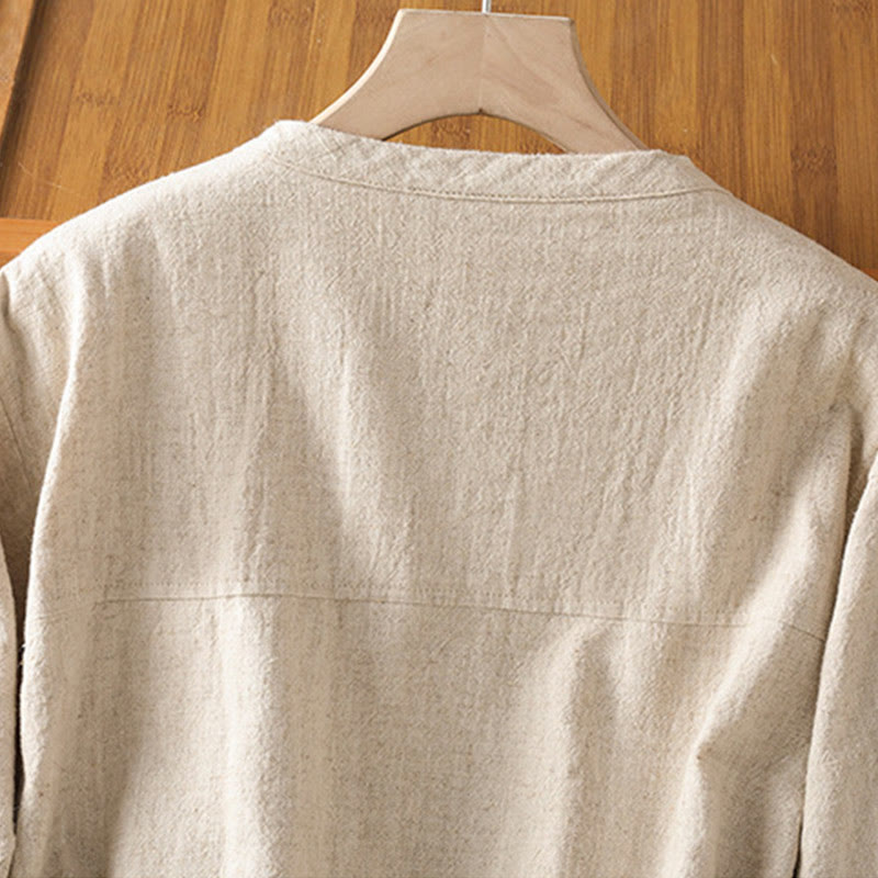 Buddha Stonesレディース コットン ジッパーデザイン ダブルレイヤー ロングスリーブ ジャケット ポケット付き - image 12