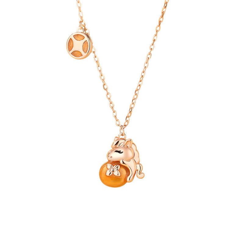 Buddha Stones925スターリングシルバー 馬年コインデザイン良縁祈願ネックレスペンダント - image 2