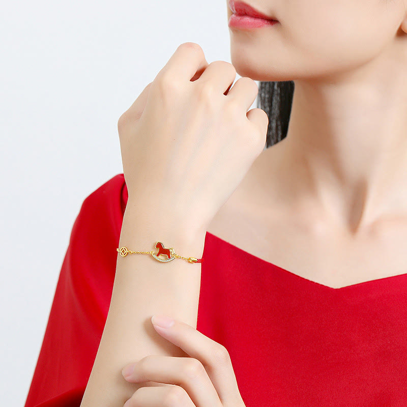 Buddha Stones925スターリングシルバー 馬年デザイン レッドアゲート コンフィデンス イヤリング - image 16